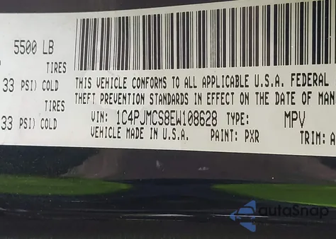 2014 Jeep Cherokee Latitude из США, поврежденный, VIN 1C4PJMCS8EW108628